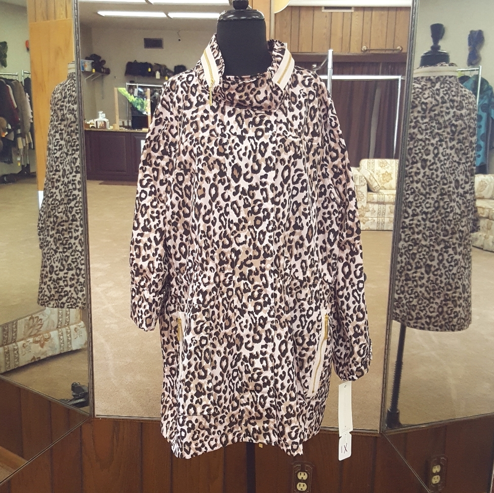 Nikki Jones Blush Animal Print Monica Raincoat